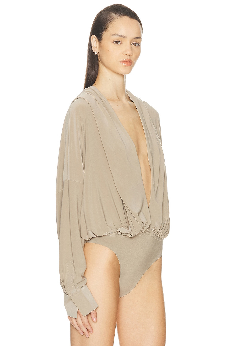 Hooded Super Oversized Boyfriend Bodysuit - 3