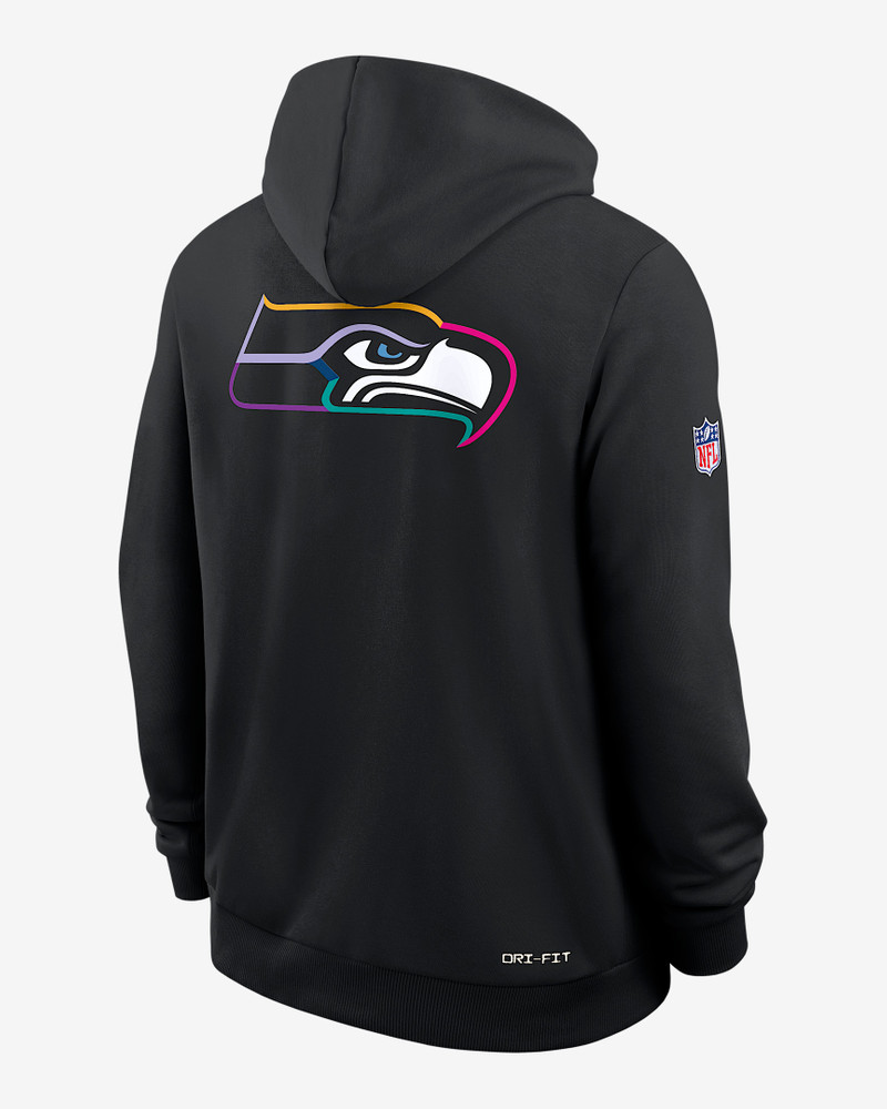 Nike Seattle Seahawks Crucial Catch Sideline Men's Nike Dri-FIT NFL Pullover Hoodie outlook
