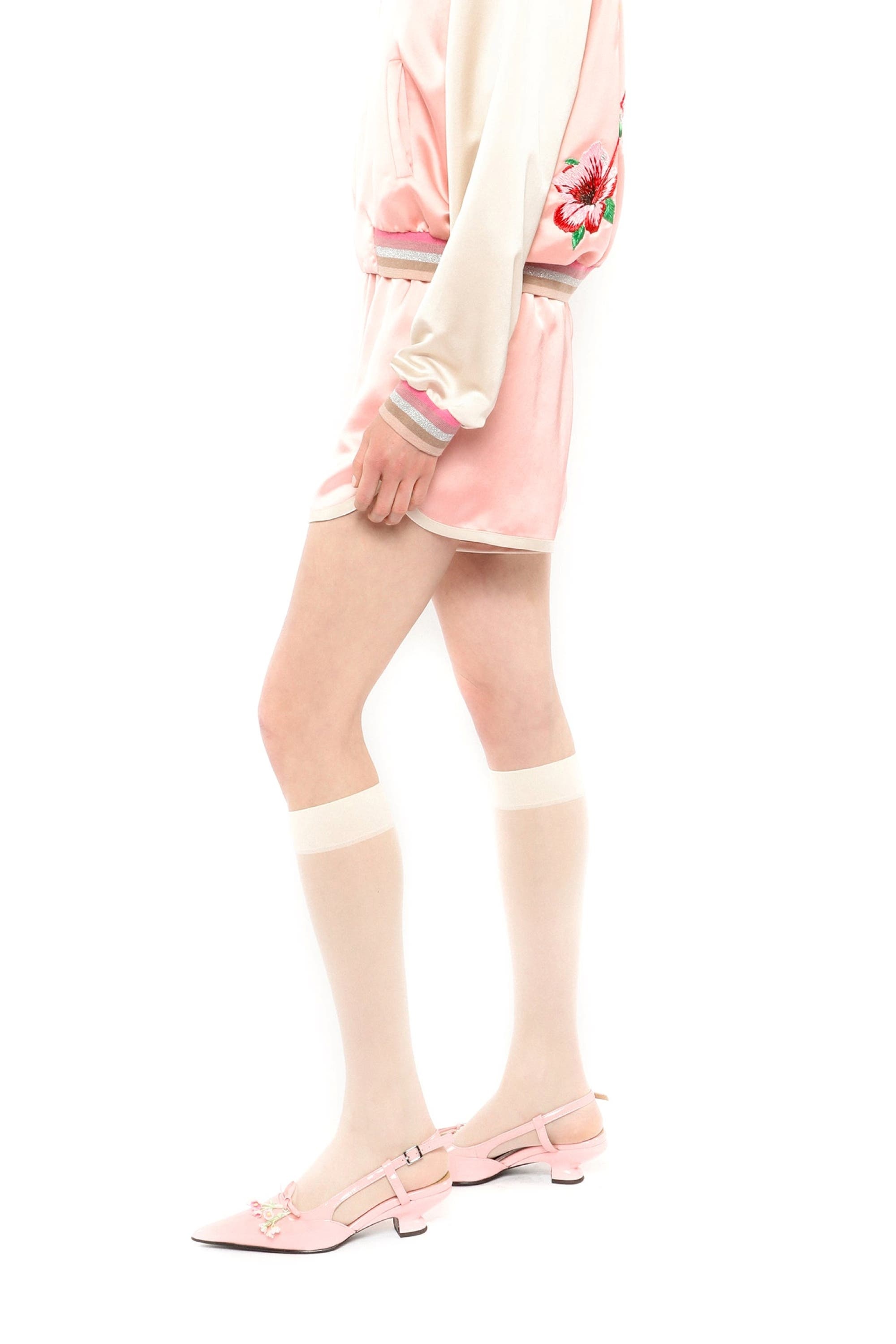 Anna Sui Satin Souvenirs Shorts in Pastel Pink at Nordstrom - 3