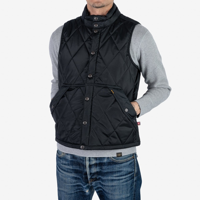 Iron Heart IHV-44-GA Iron Heart x GOOD ART HLYWD Primaloft® Gold Quilted Vest - Black outlook