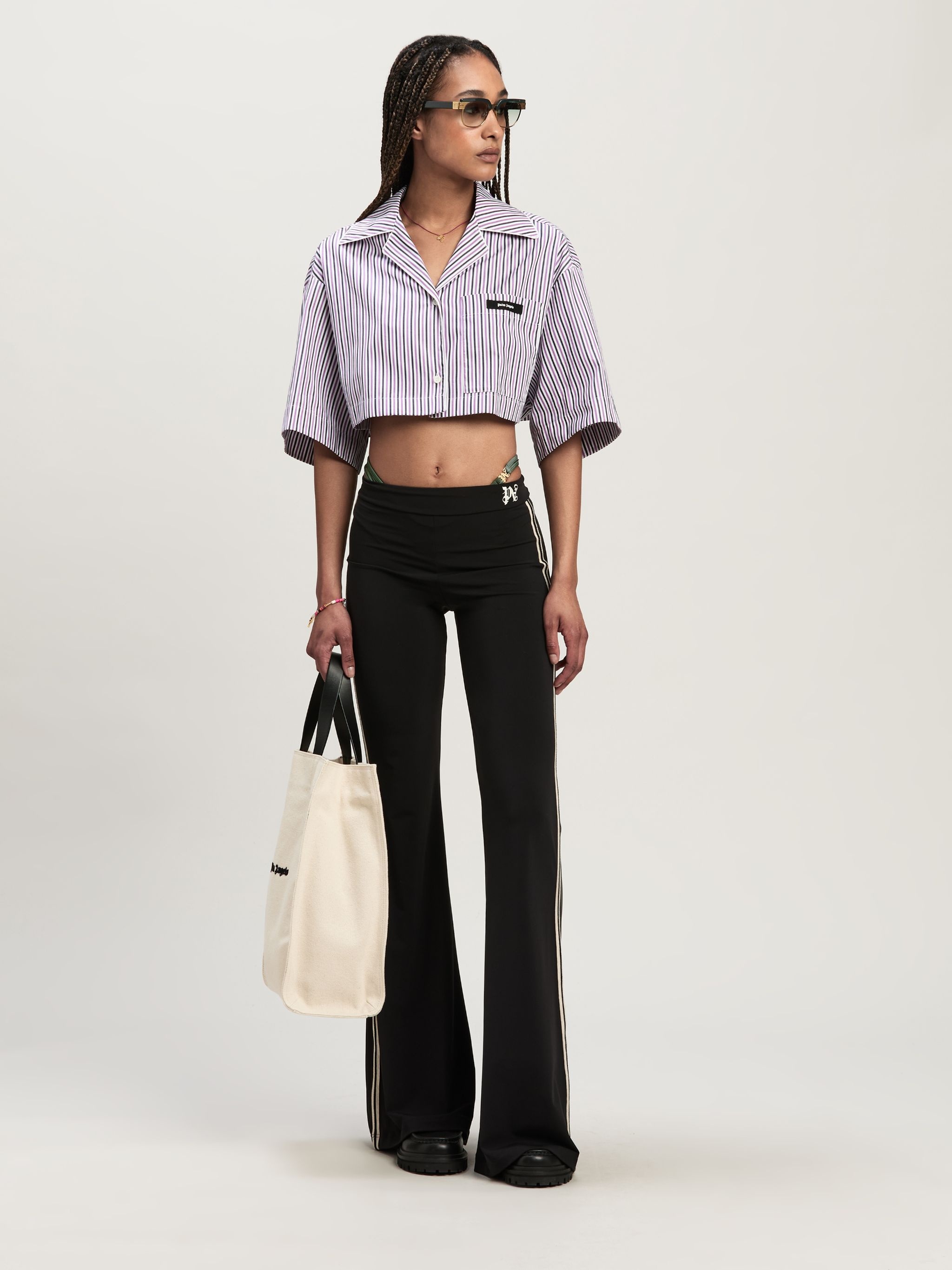 MONOGRAM FITTED TRACK PANTS - 2