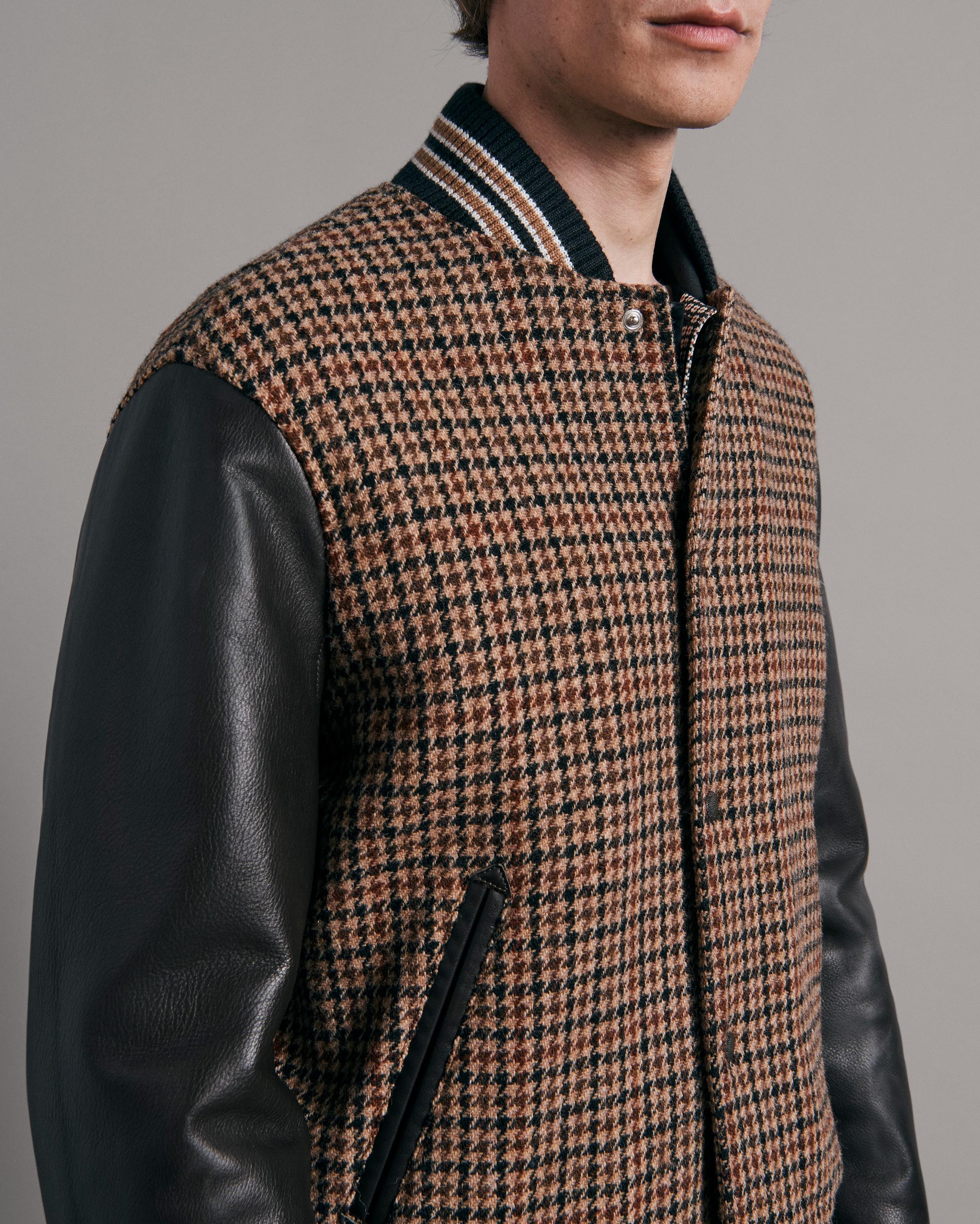 Varsity Houndstooth Wool Jacket
Relaxed Fit Jacket - 6
