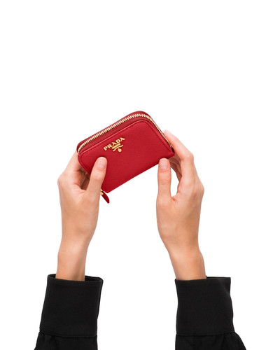 Prada Saffiano Leather Coin Purse outlook