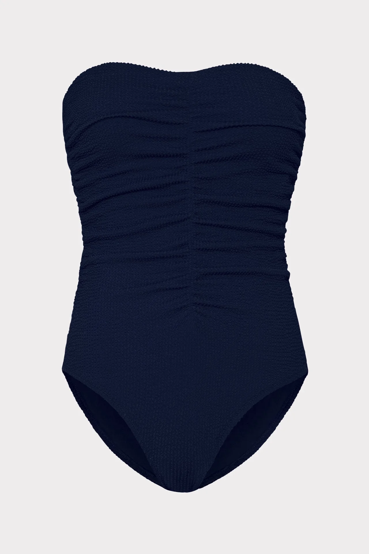 Textured Ruched One Piece - 1