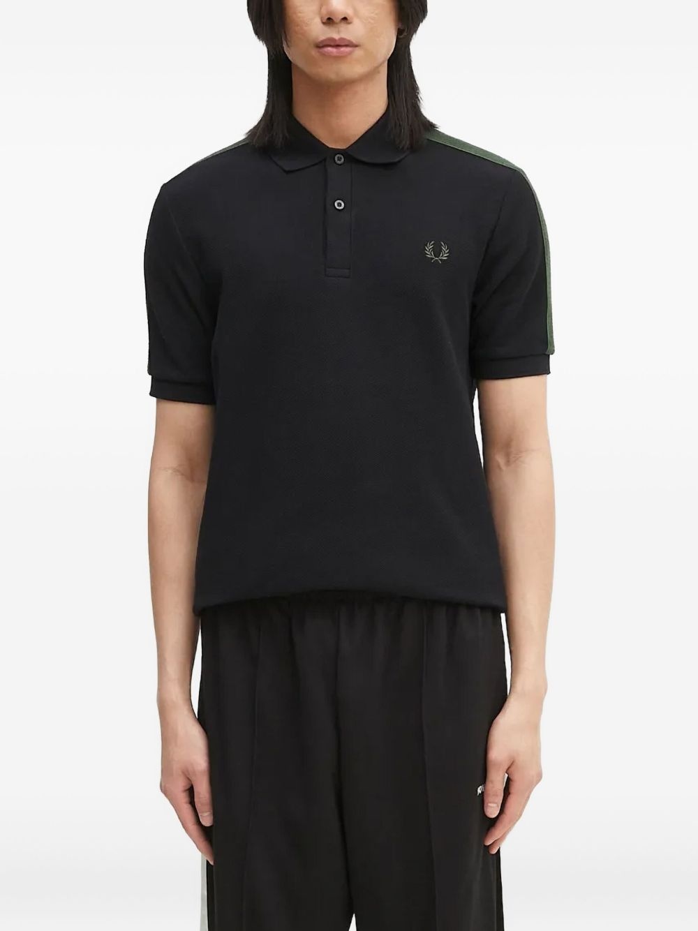 embroidered-logo polo shirt - 1