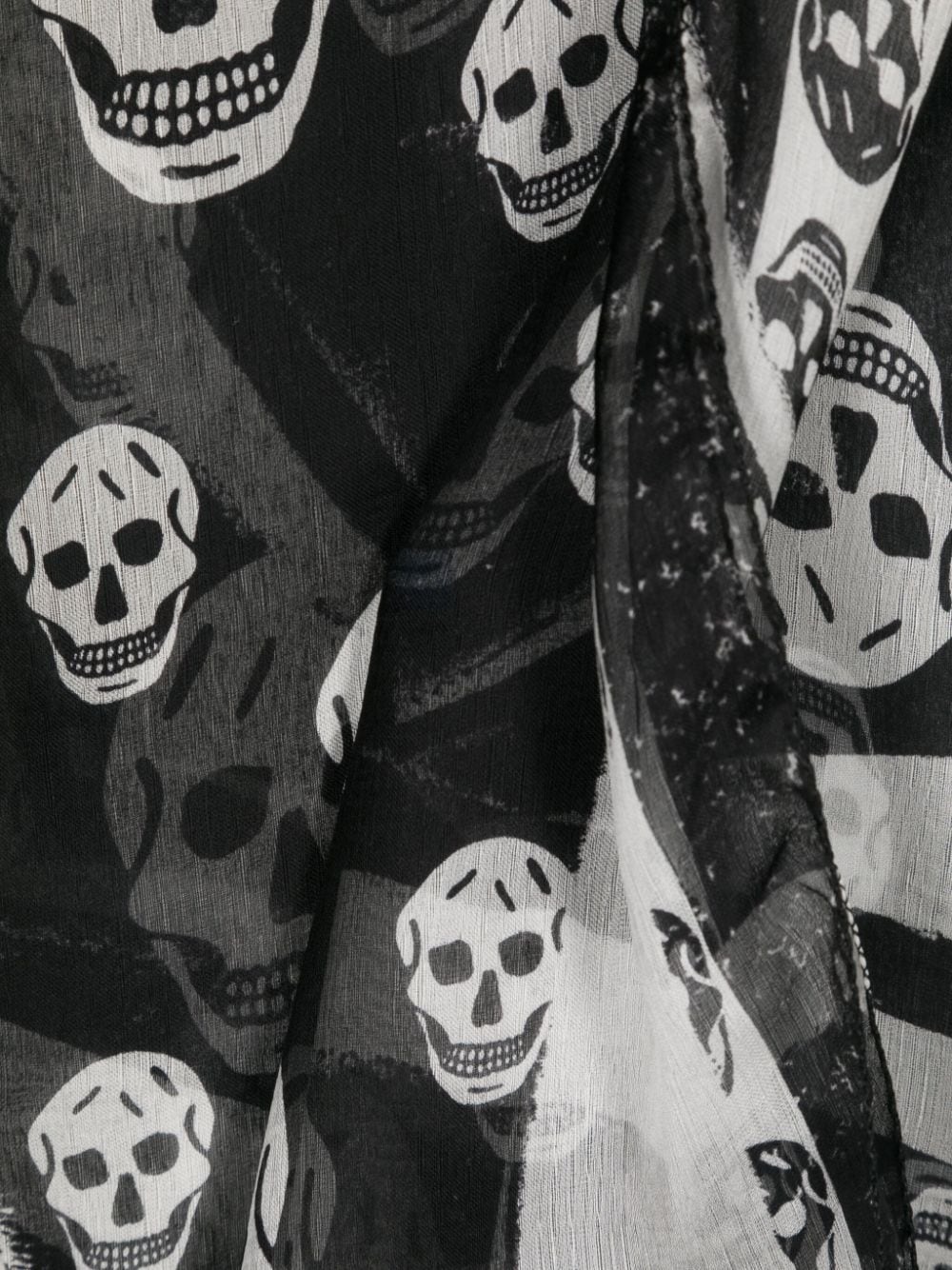 skull-print silk scarf - 2