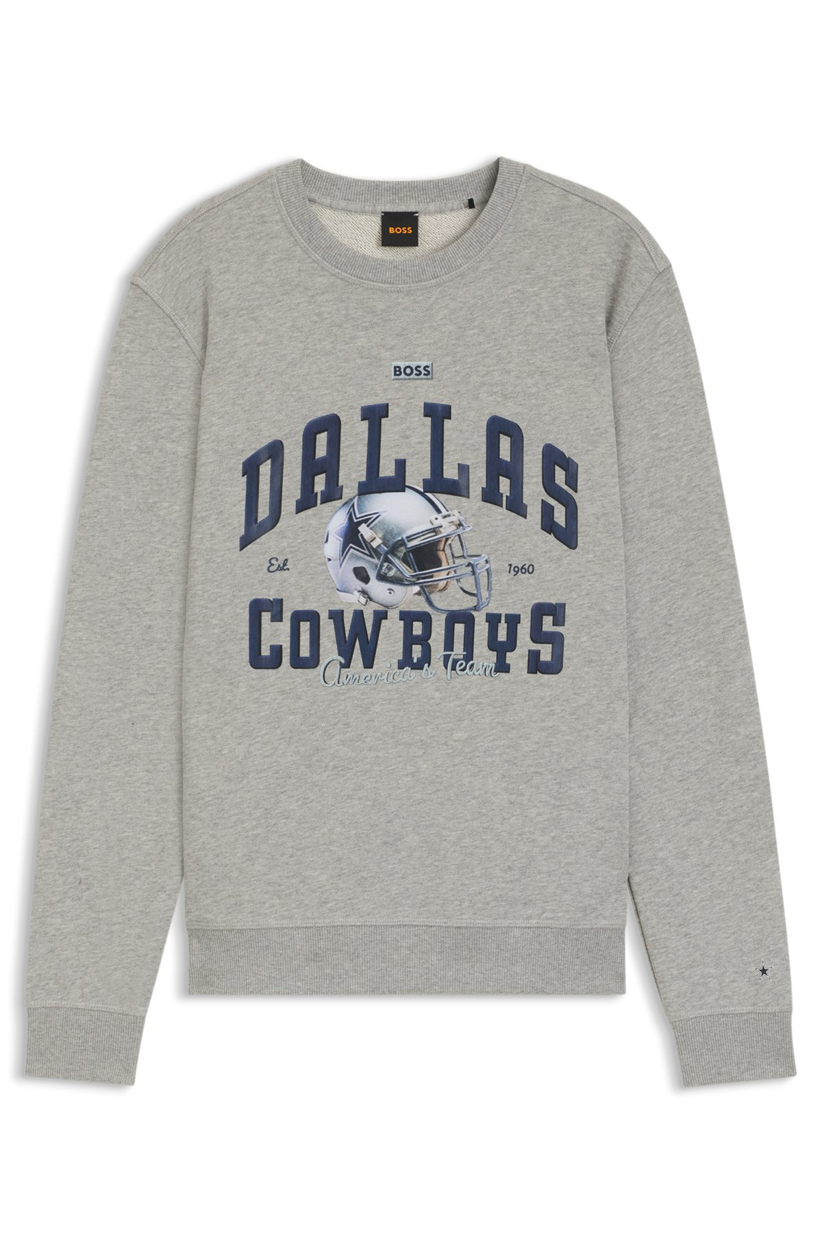 BOSS X DALLAS COWBOYS SWEATSHIRT WITH HELMET GRAPHIC - 1