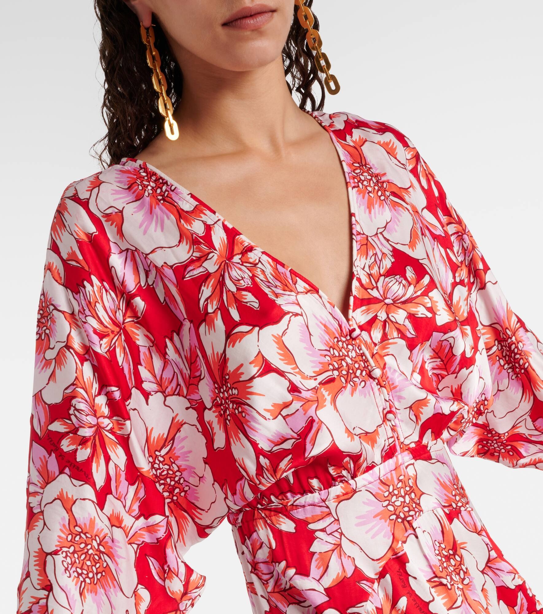 Ilona gathered floral midi dress - 4