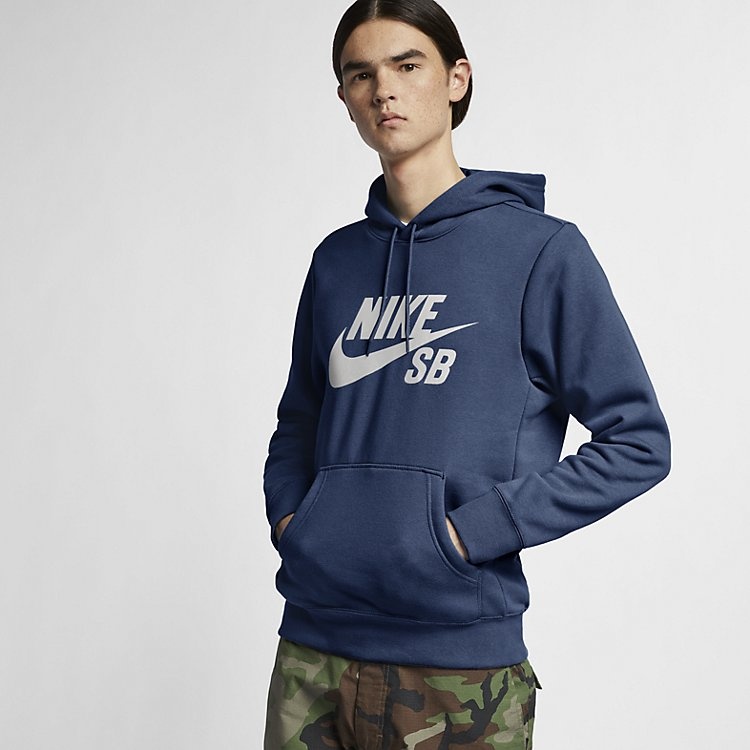 Nike SB Icon Hoodie 'Mystic Navy Vast Grey' AJ9733-469 - 3