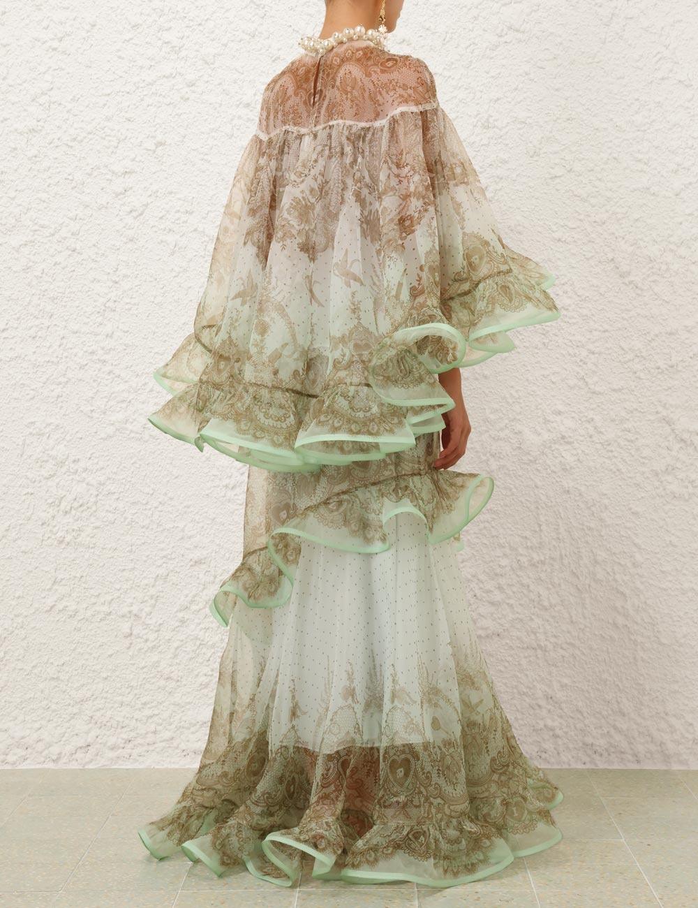 CRUSH FLUTTER MAXI SKIRT - 4