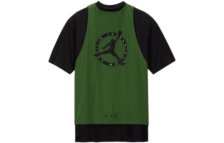 Air Jordan x Off-White Short-Sleeve Top 'Forest Green' CV3518-361 - 2