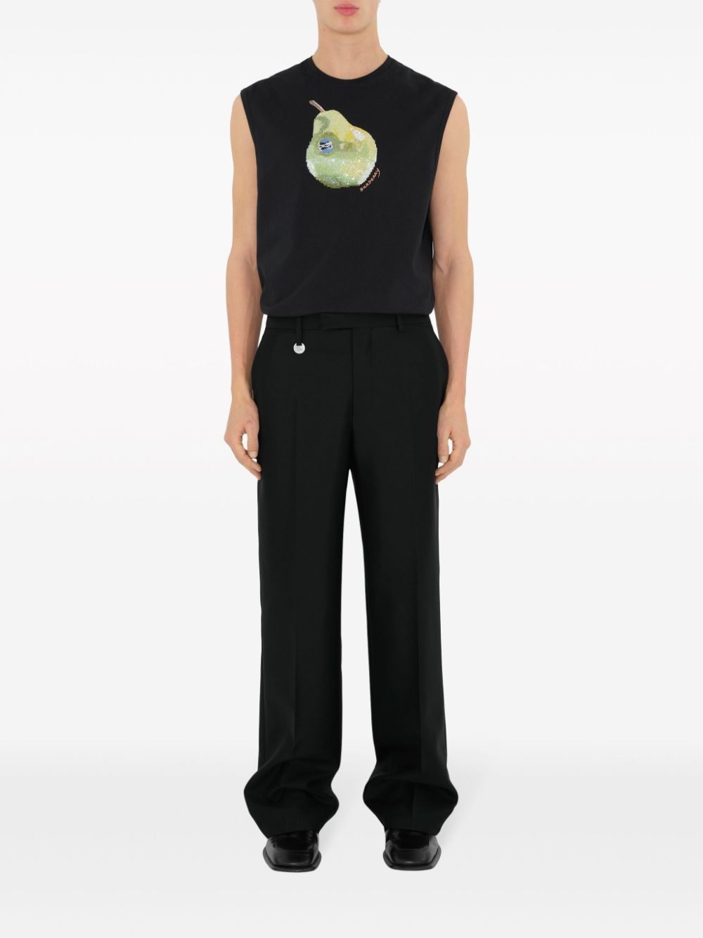 pear-print cotton tank top - 2
