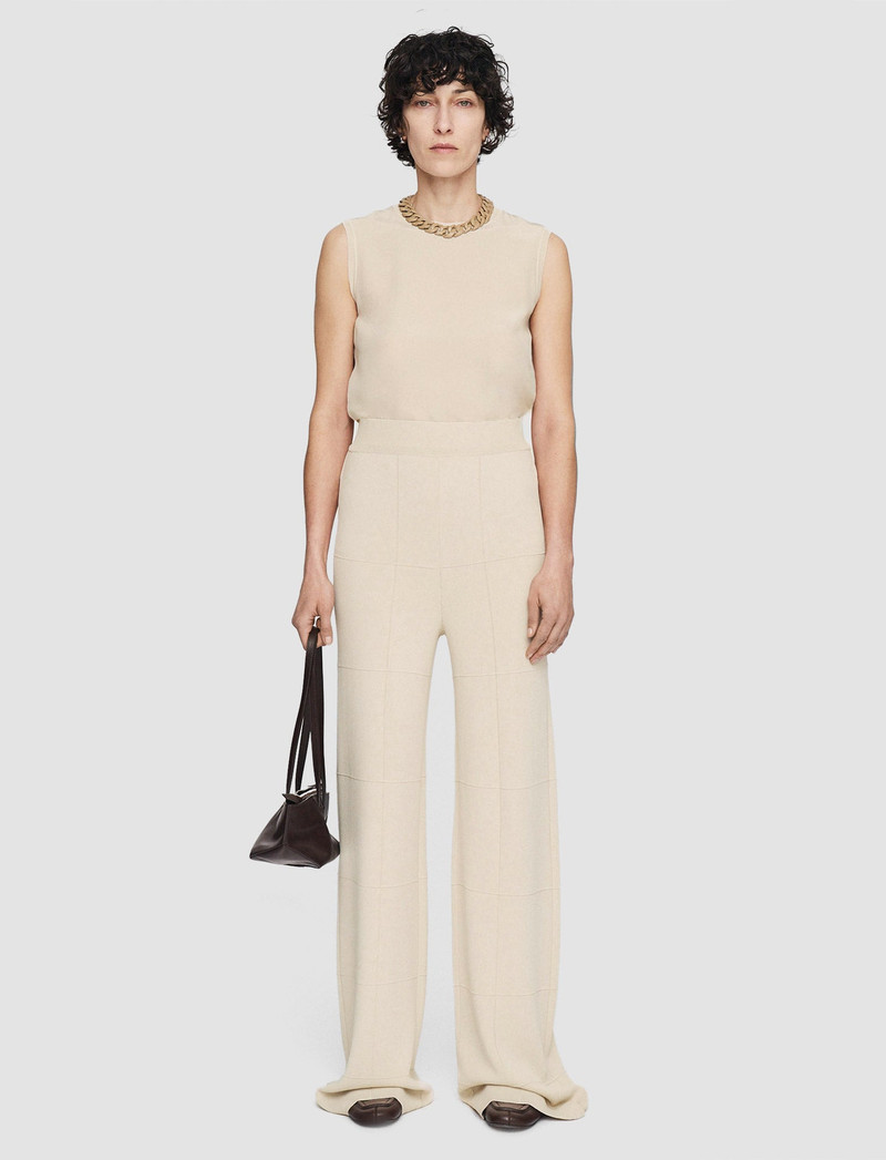 JOSEPH Grid Viscose Knitted Trousers outlook