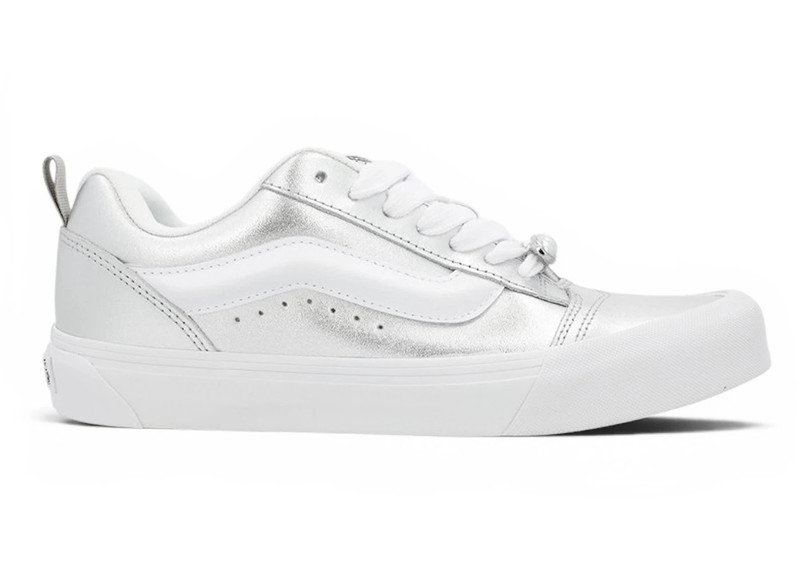 Vans Knu Skool Metallic Leather Silver (Women's) 1