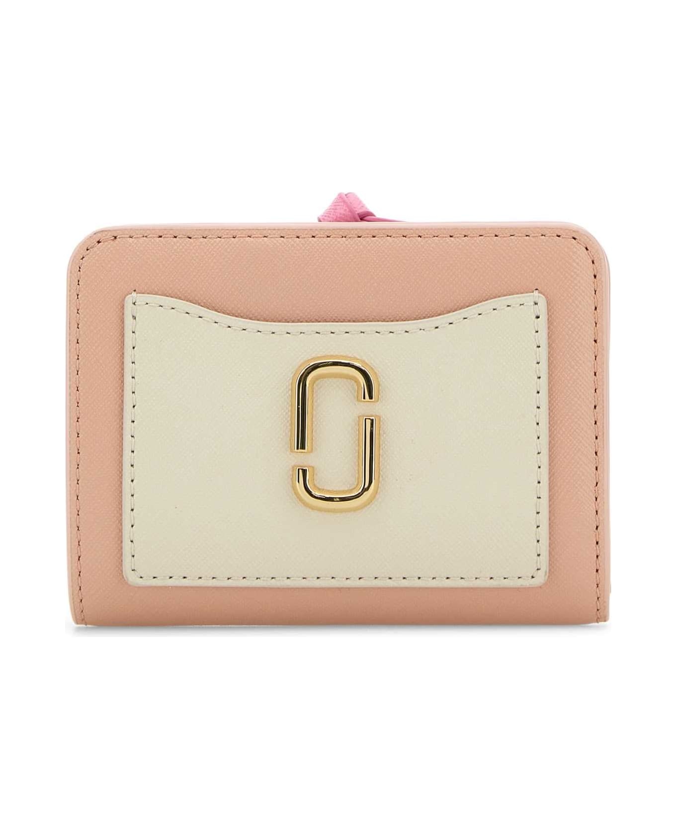 Pink Leather Mini Utility Snapshot Wallet - 1
