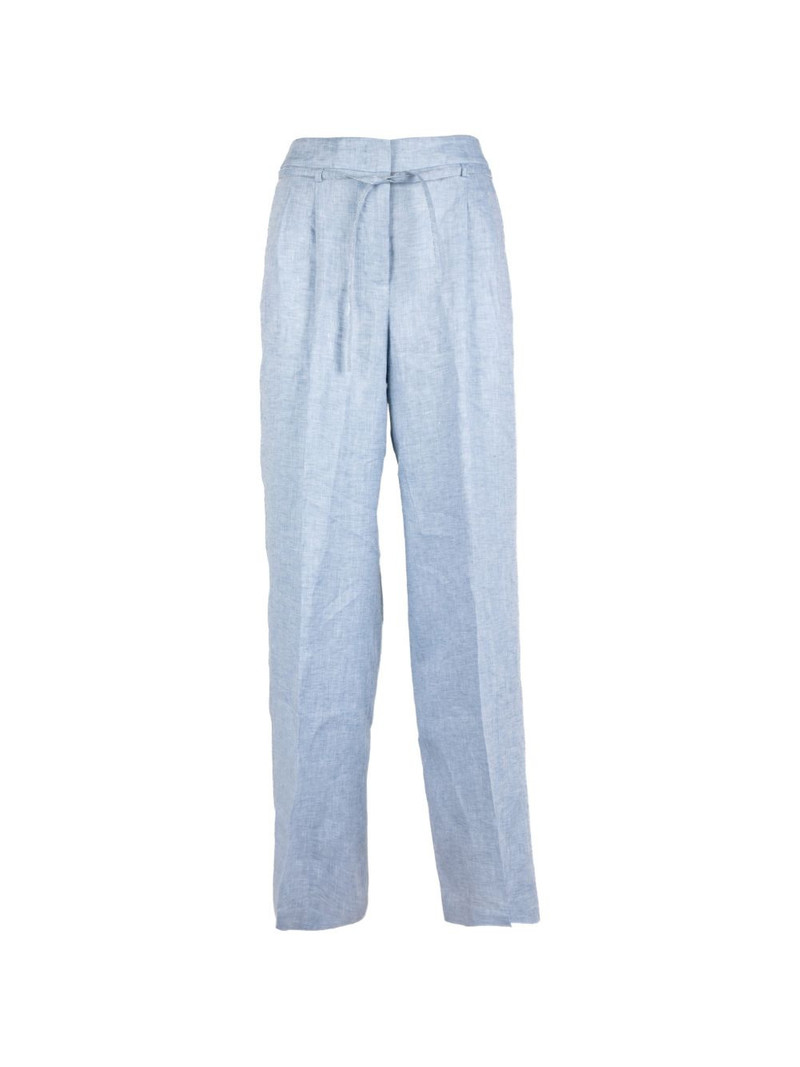 belted straight-leg trousers 1