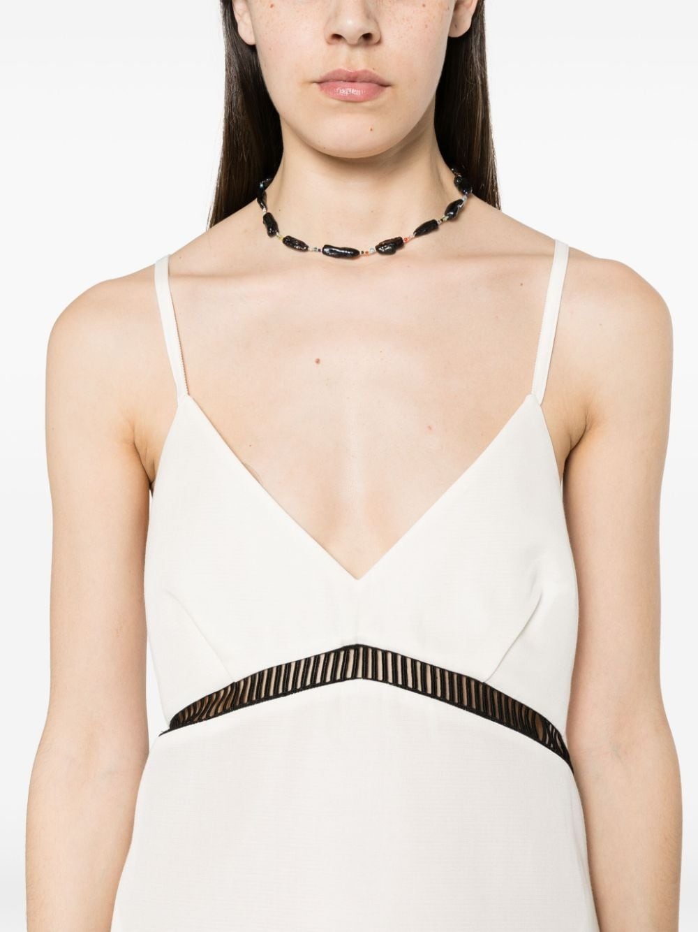 V-neck midi dress - 5