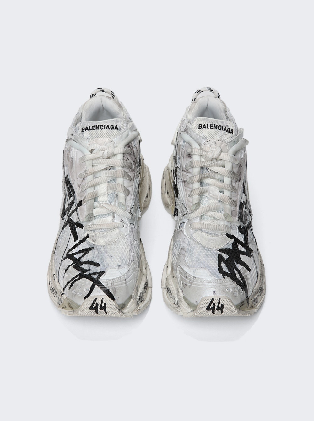 Runner Graffiti Sneakers White - 4