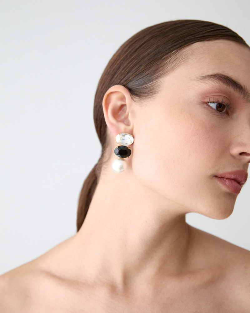 CAROLINA HERRERA Crystal & Pearl Earrings outlook