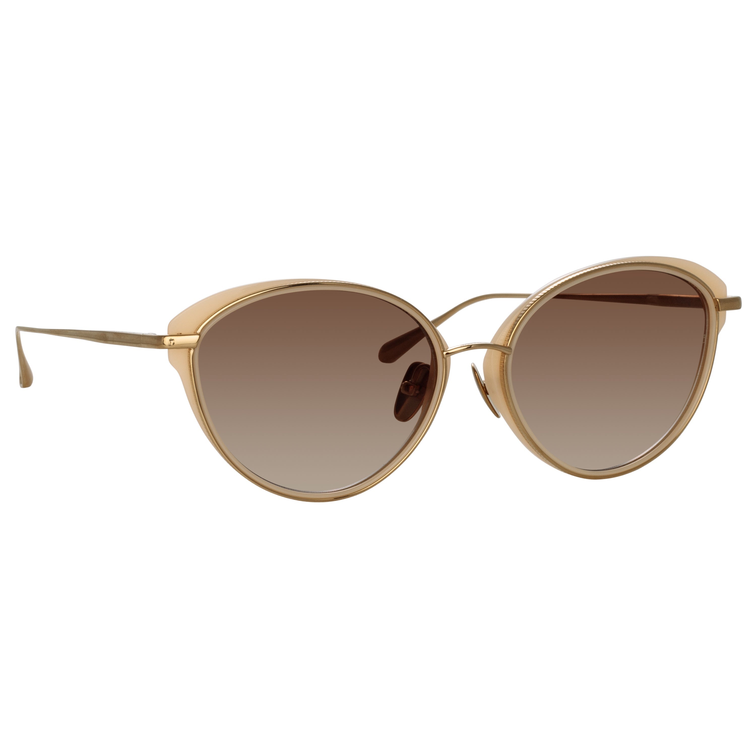 SONG CAT EYE SUNGLASSES IN LIGHT GOLD AND PEACH - 3