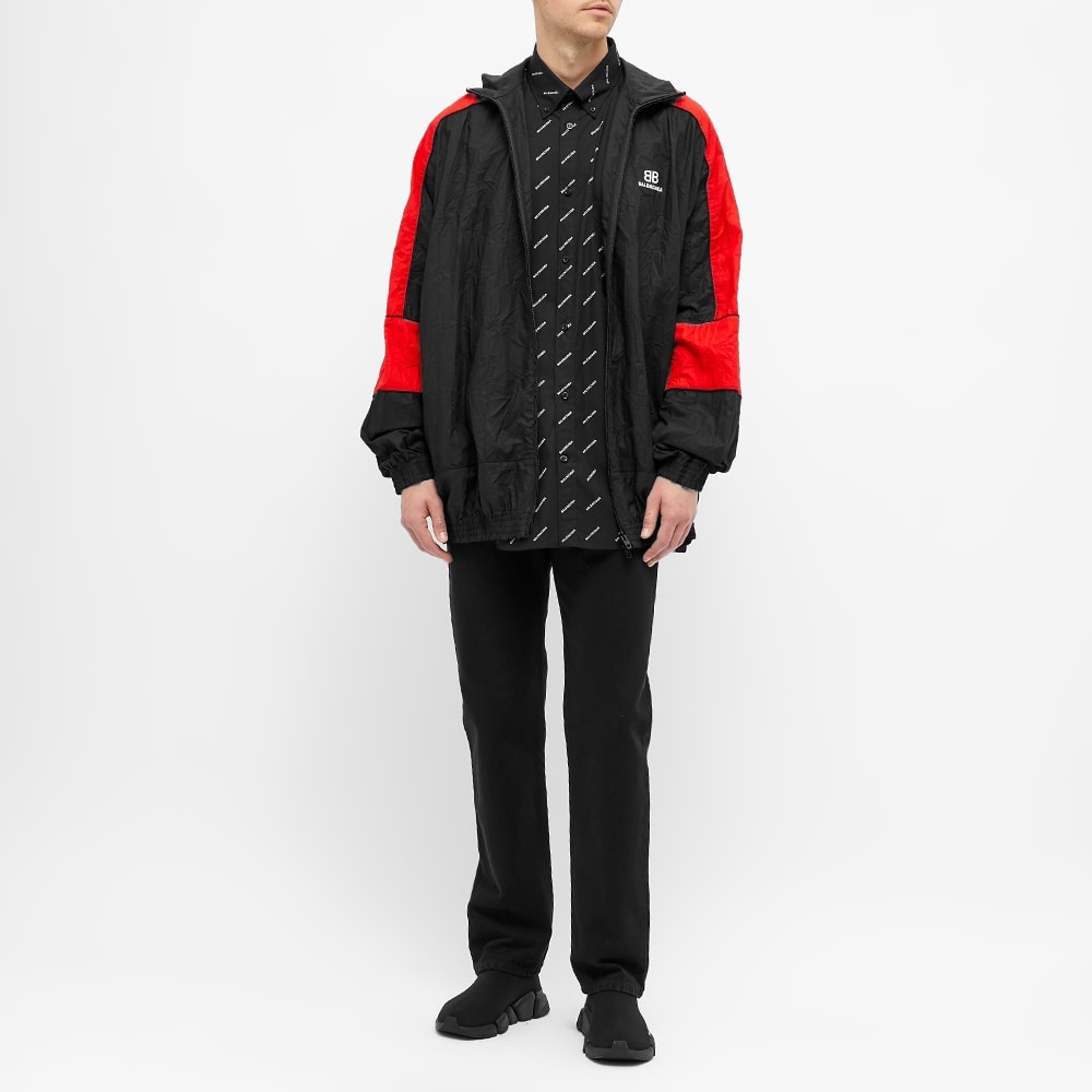 Balenciaga Crinkle Zip Up Jacket - 7