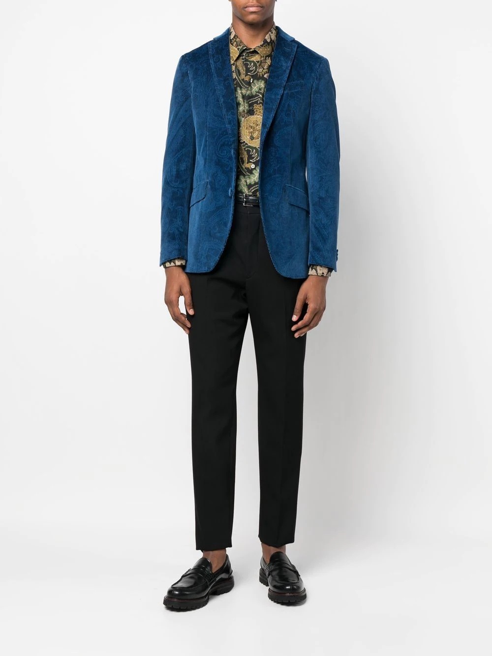 paisley-print corduroy blazer - 2