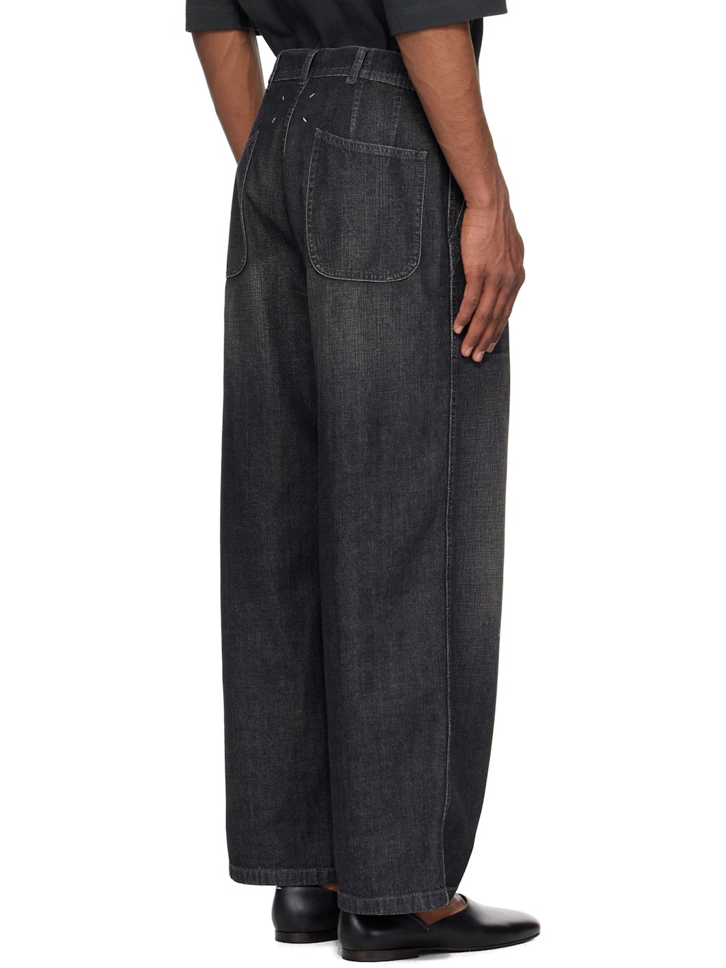 Black Distressed Jeans - 3