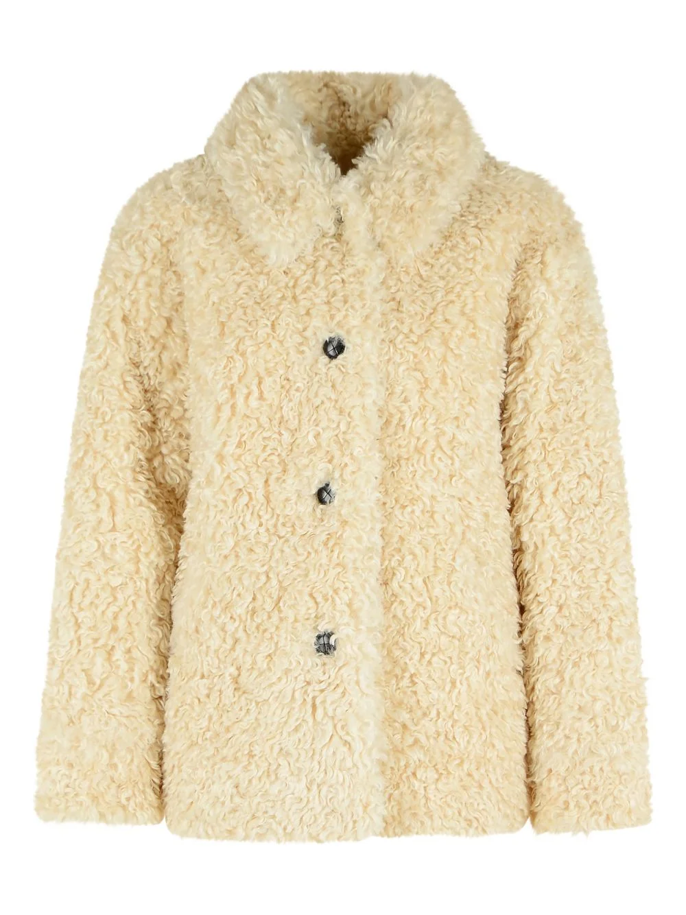 Tarvey sheepskin-effect button jacket - 1