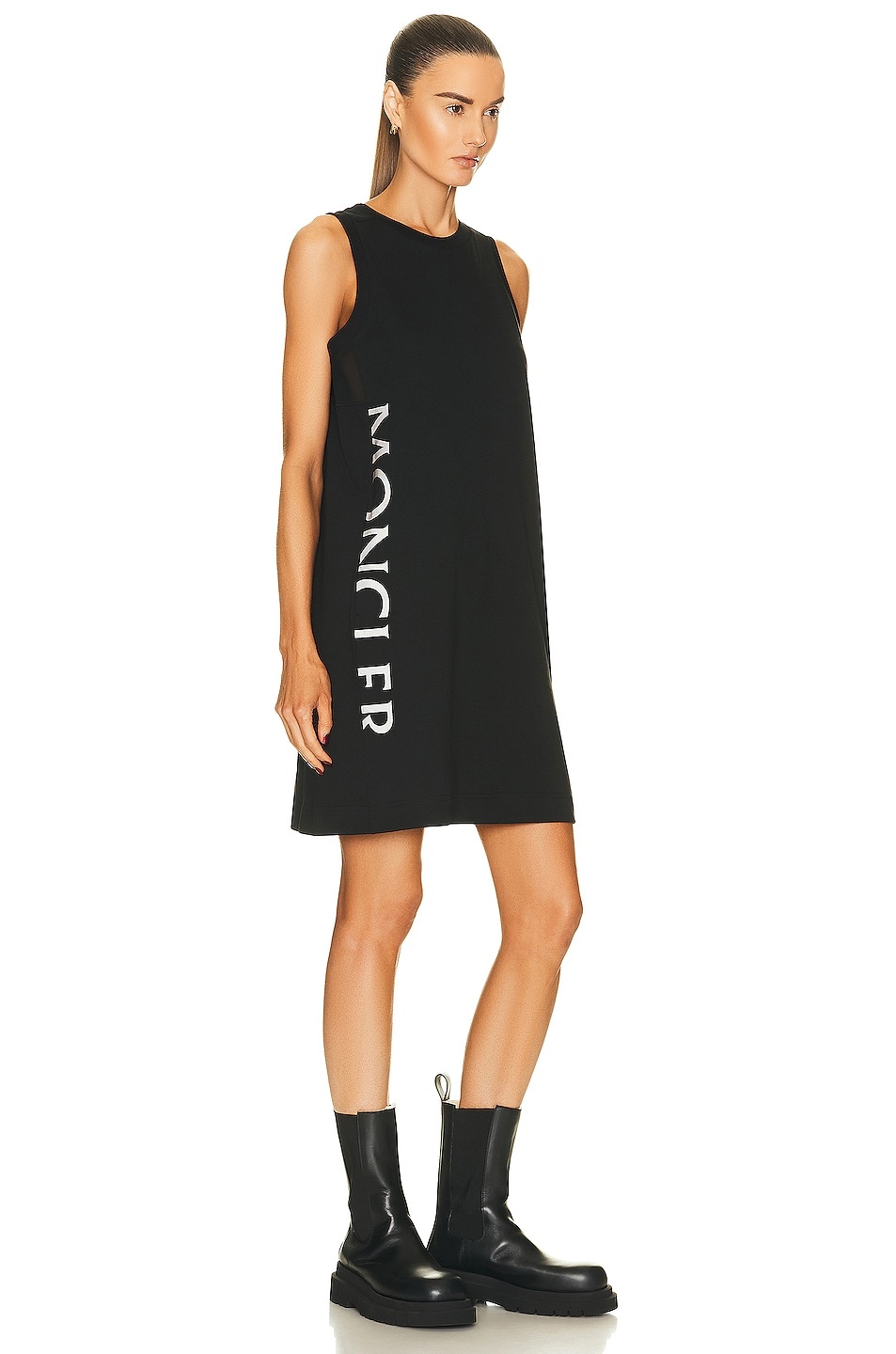 Matt Black Sleeveless Dress - 2