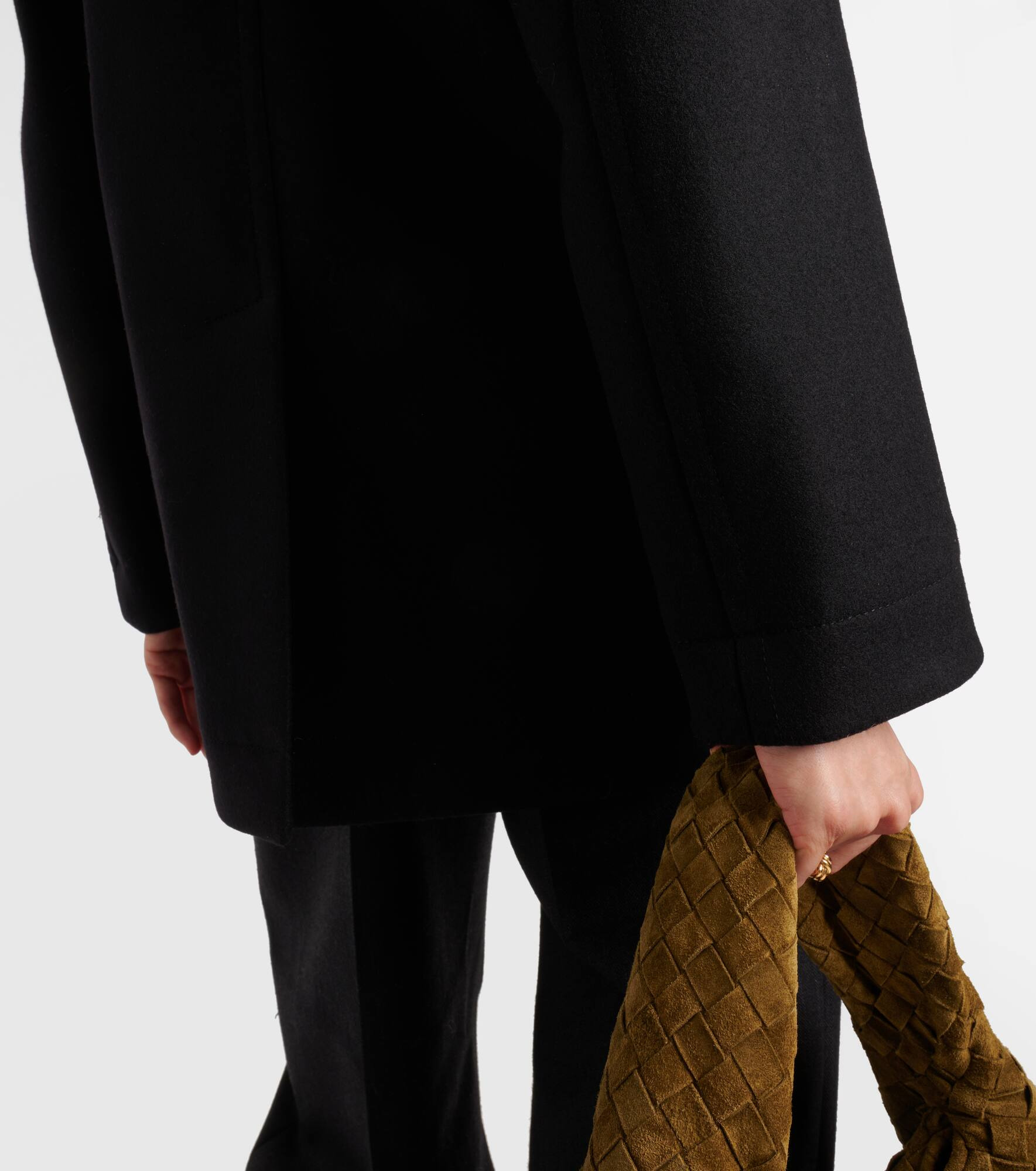 Double-breasted wool coat - 6
