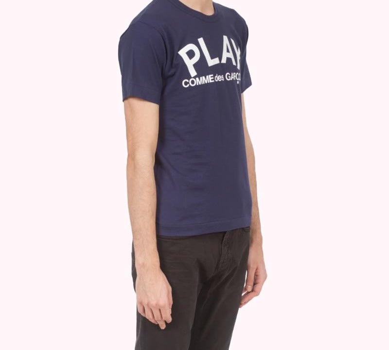 COMME des GARCONS PLAY Play Logo Tee 'Navy White' AZ-T176-051-1 - 4