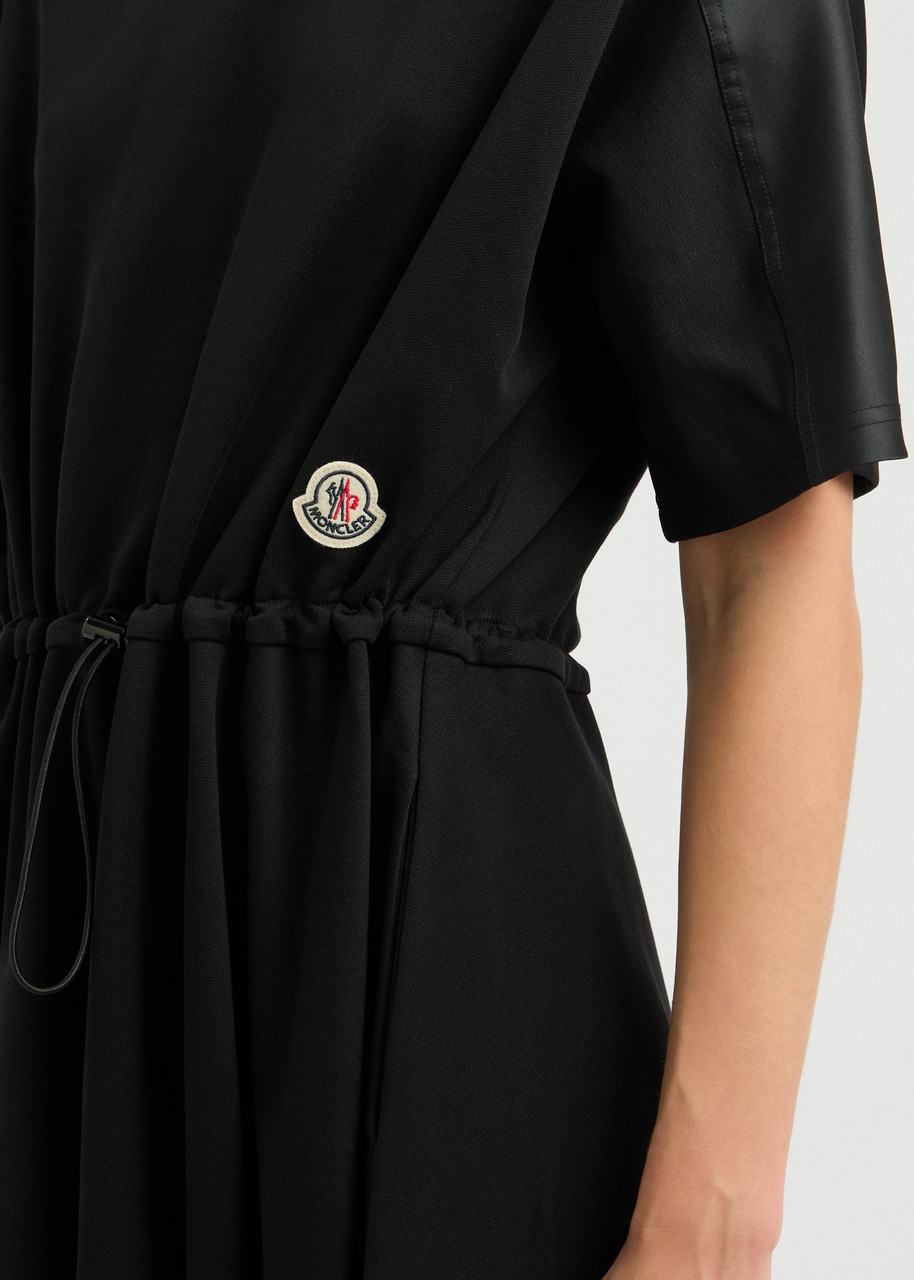 Satin and cotton midi dress - 5