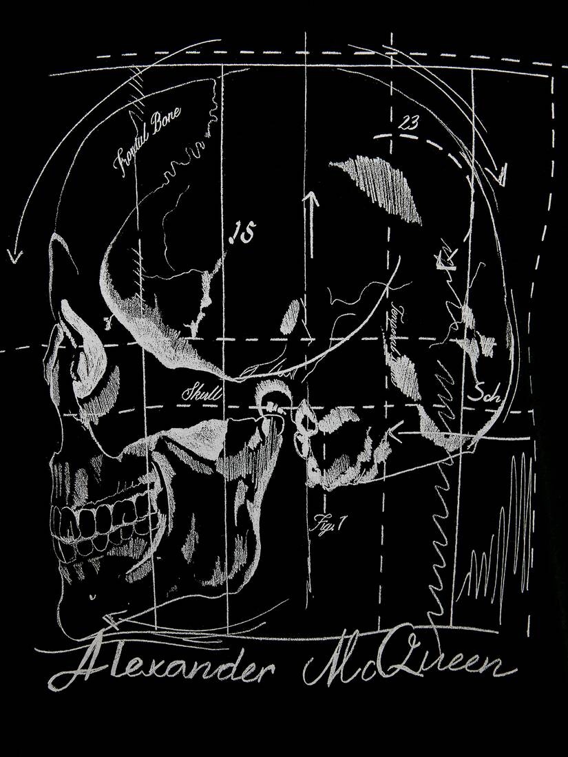 Skull Diagram T-shirt in Black - 2