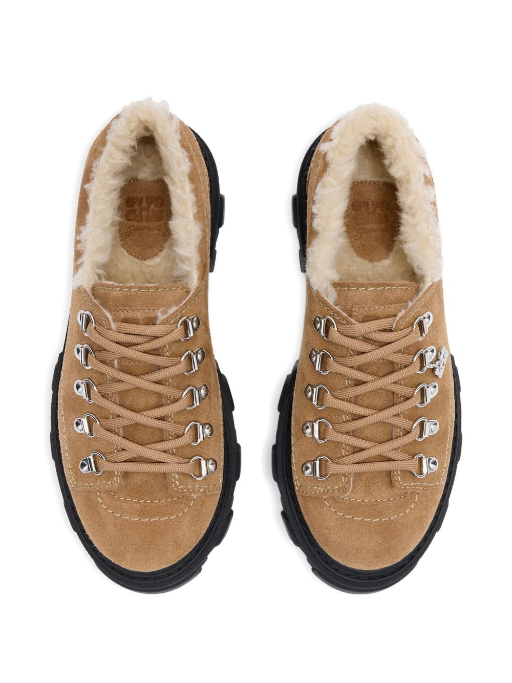 GANNI suede derbie shoes - 2