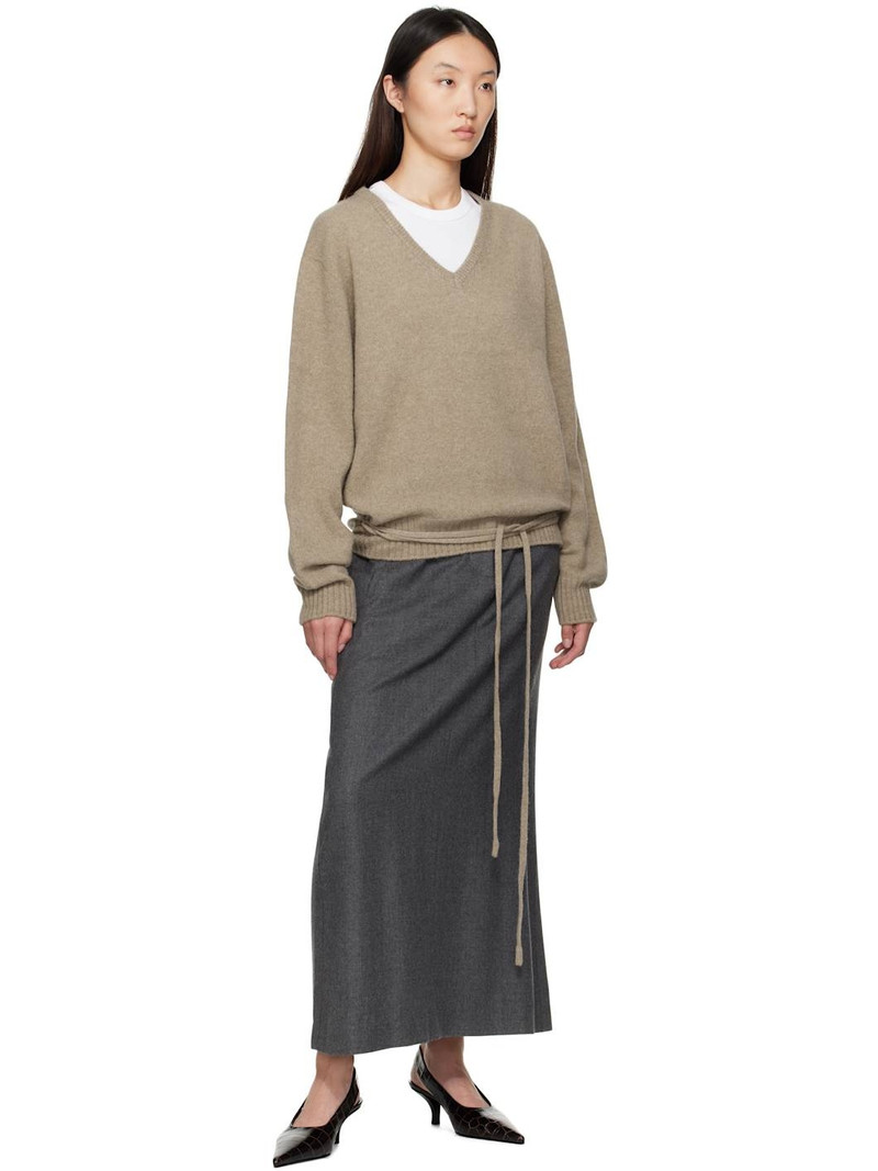 LE17SEPTEMBRE Taupe Alpaca V-Neck Sweater outlook