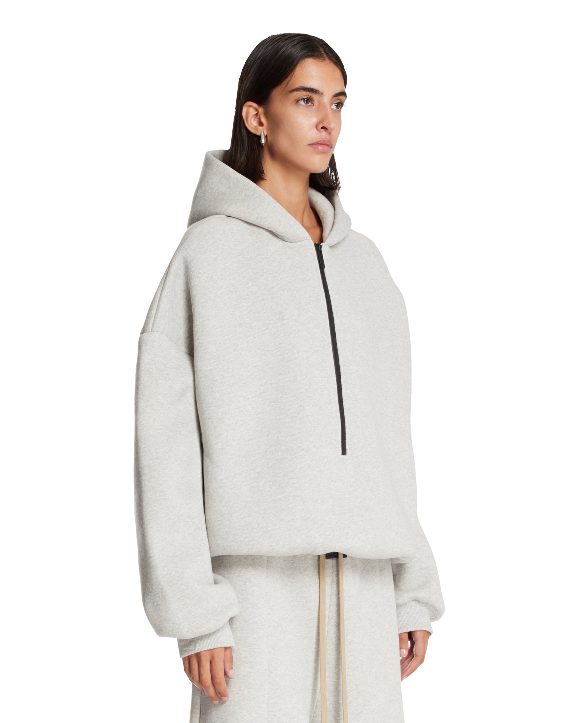 Gray Half-Zip Sweatshirt - 1