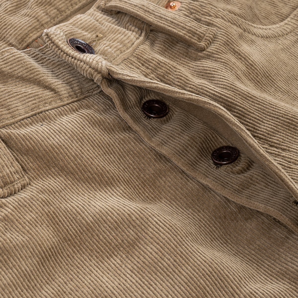 IH-6634-BEI 14oz Heavy Corduroy Straight Cut Pants - Beige - 8