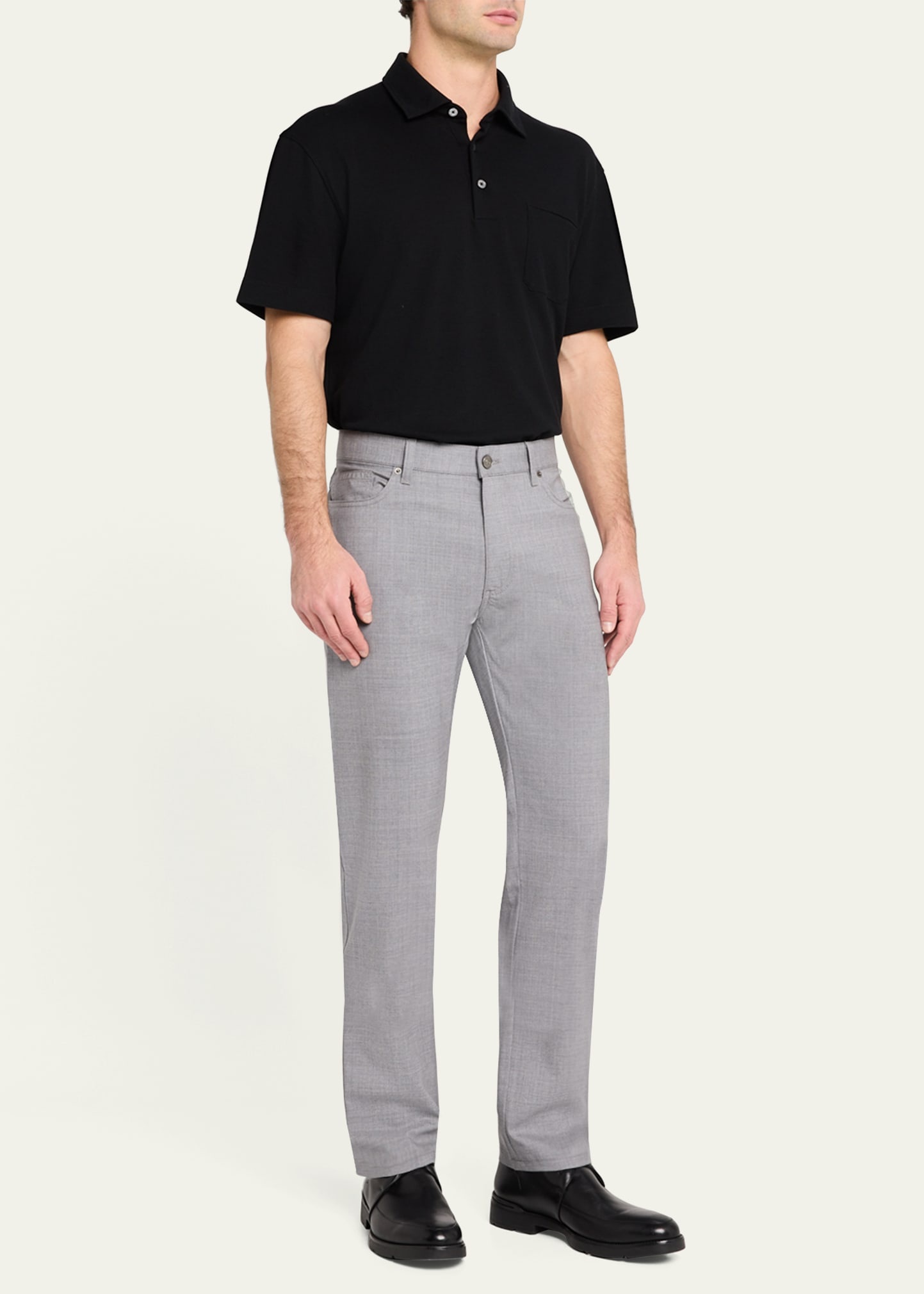 Men's Wool Five-Pocket Pants - 2