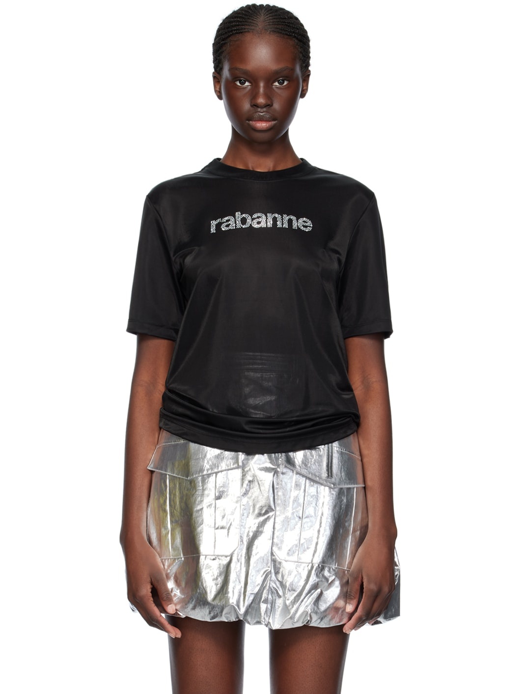 Black Rhinestone T-Shirt - 1