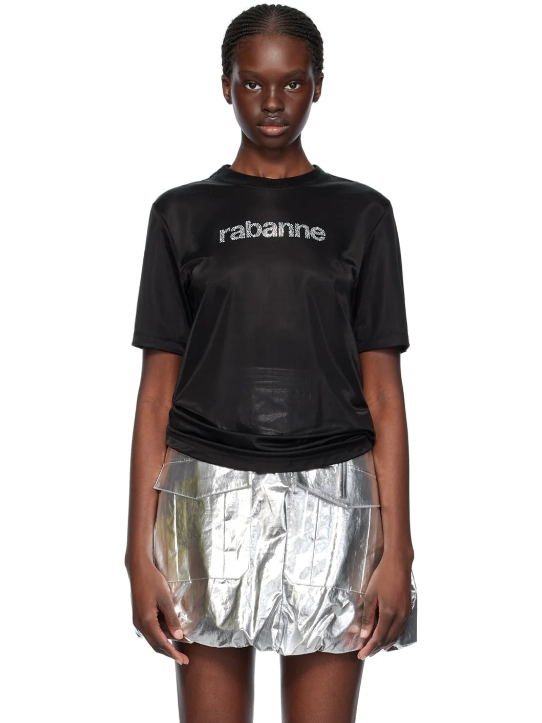 Black Rhinestone T-Shirt - 1
