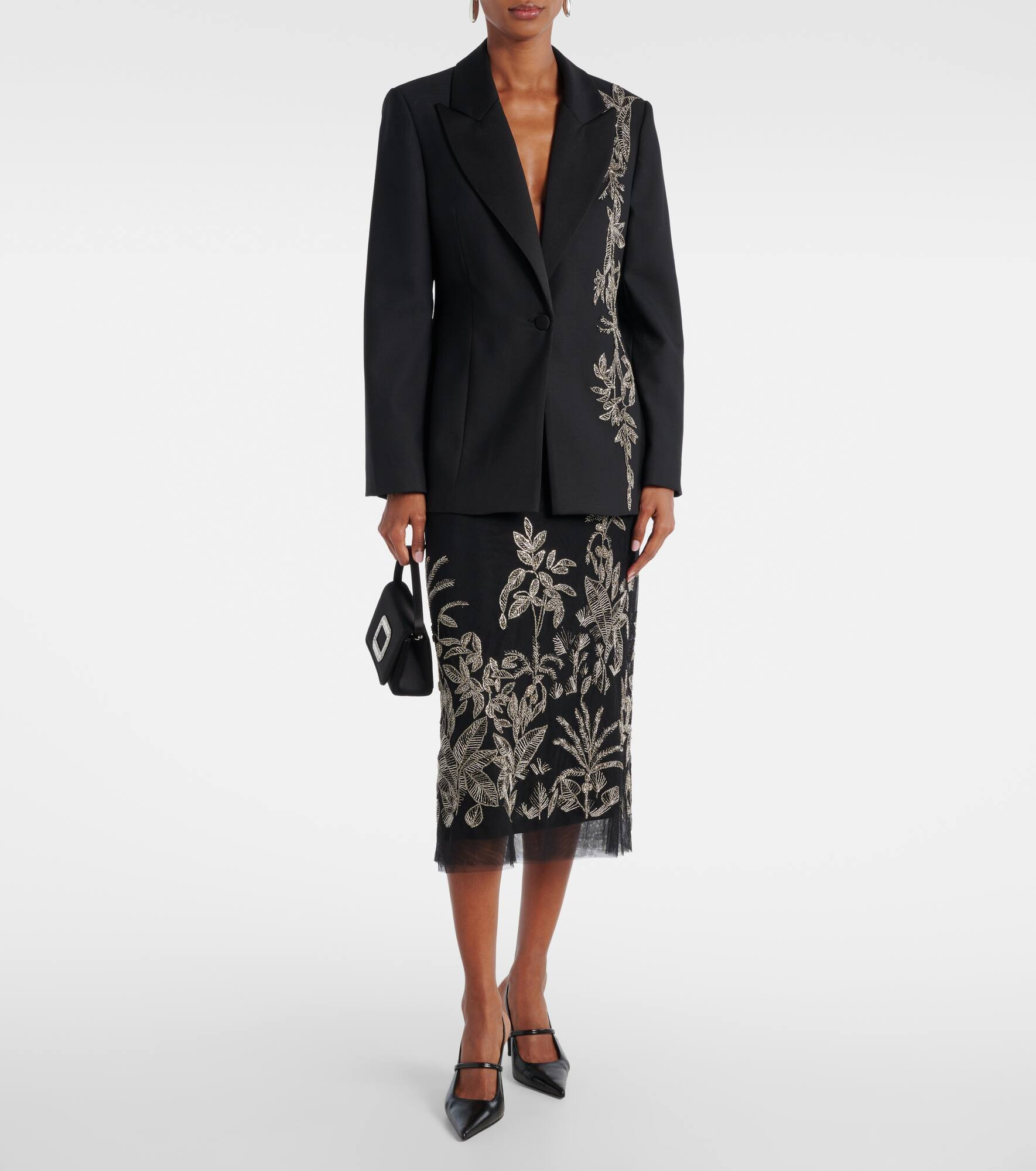 Lesia embellished wool-blend blazer - 2