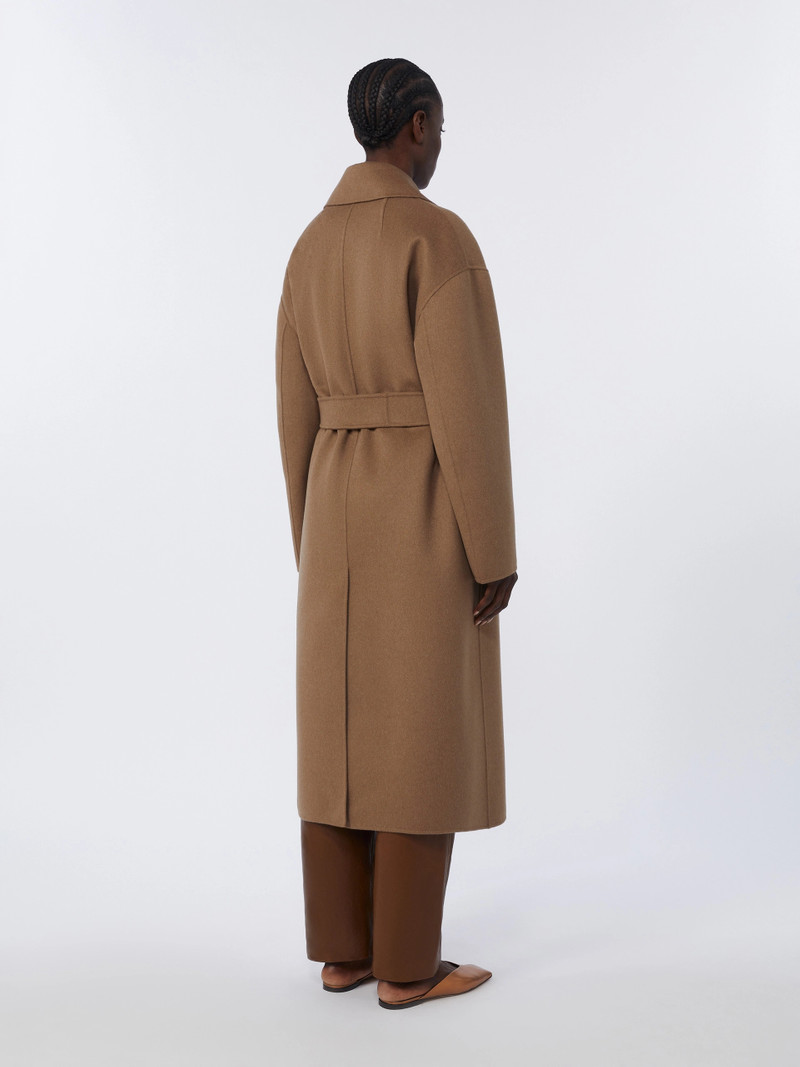 HOBBY Long wool broadcloth coat - CAMEL 4