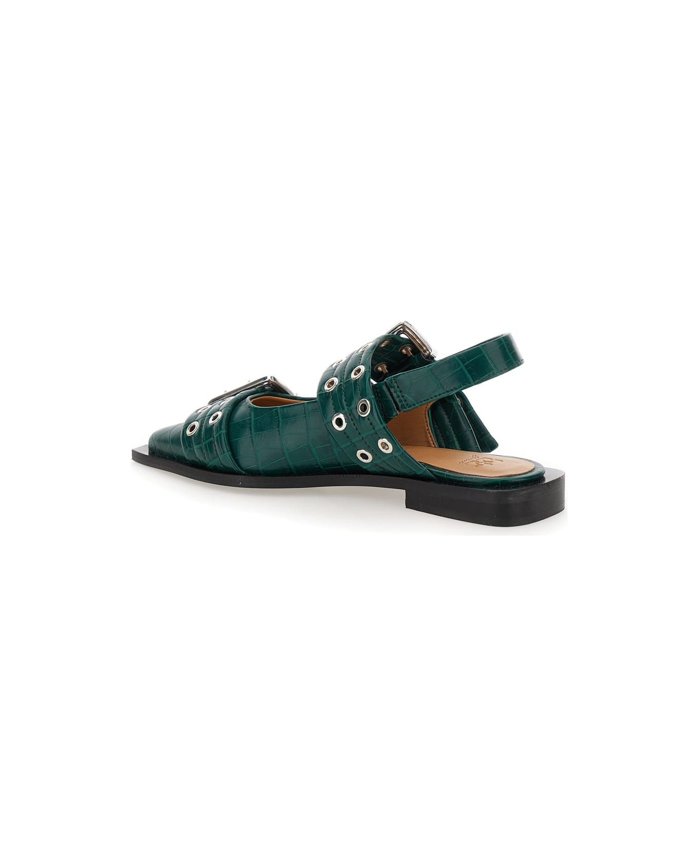 Feminine Buckle Ballerina Croco - 3