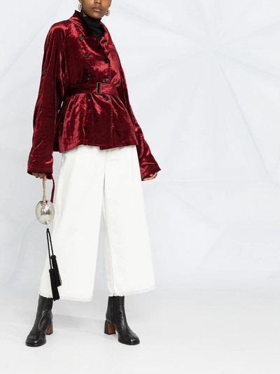 Ann Demeulemeester velvet double breasted blazer  outlook