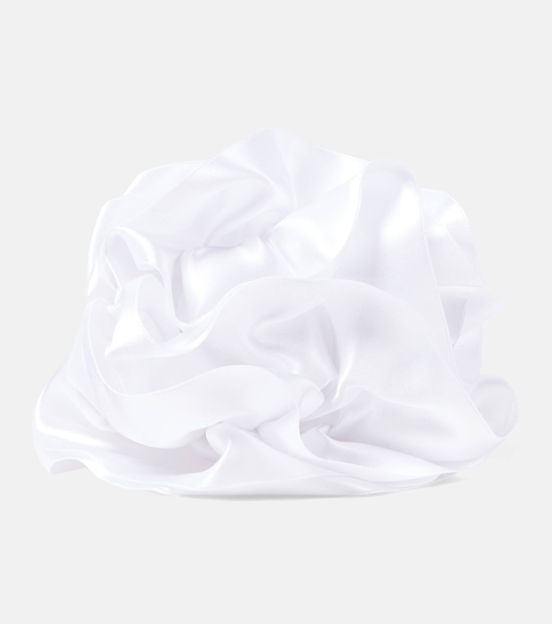 Ruffled silk-blend satin hair clip - 4