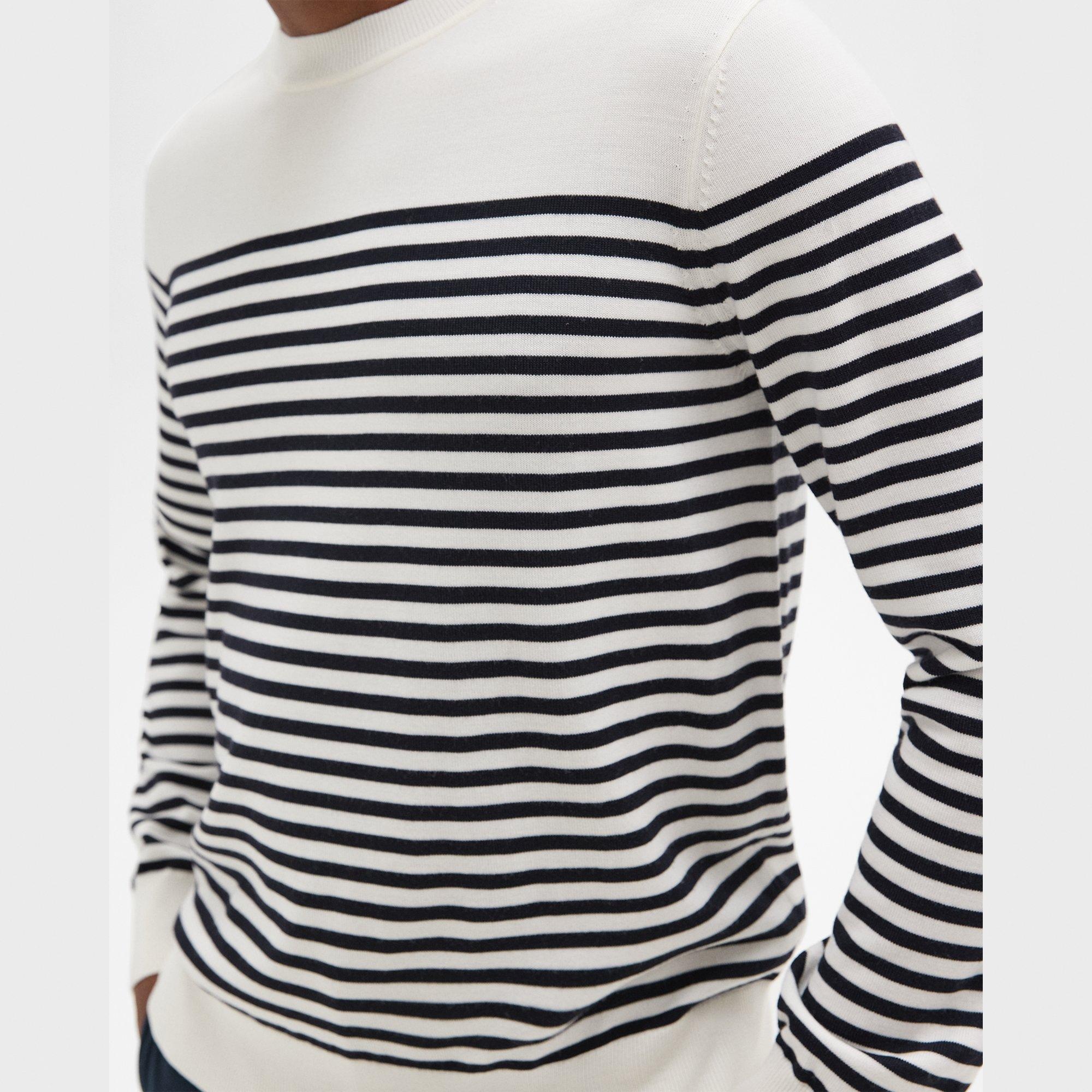 Striped Crewneck Sweater in Merino Wool - 5