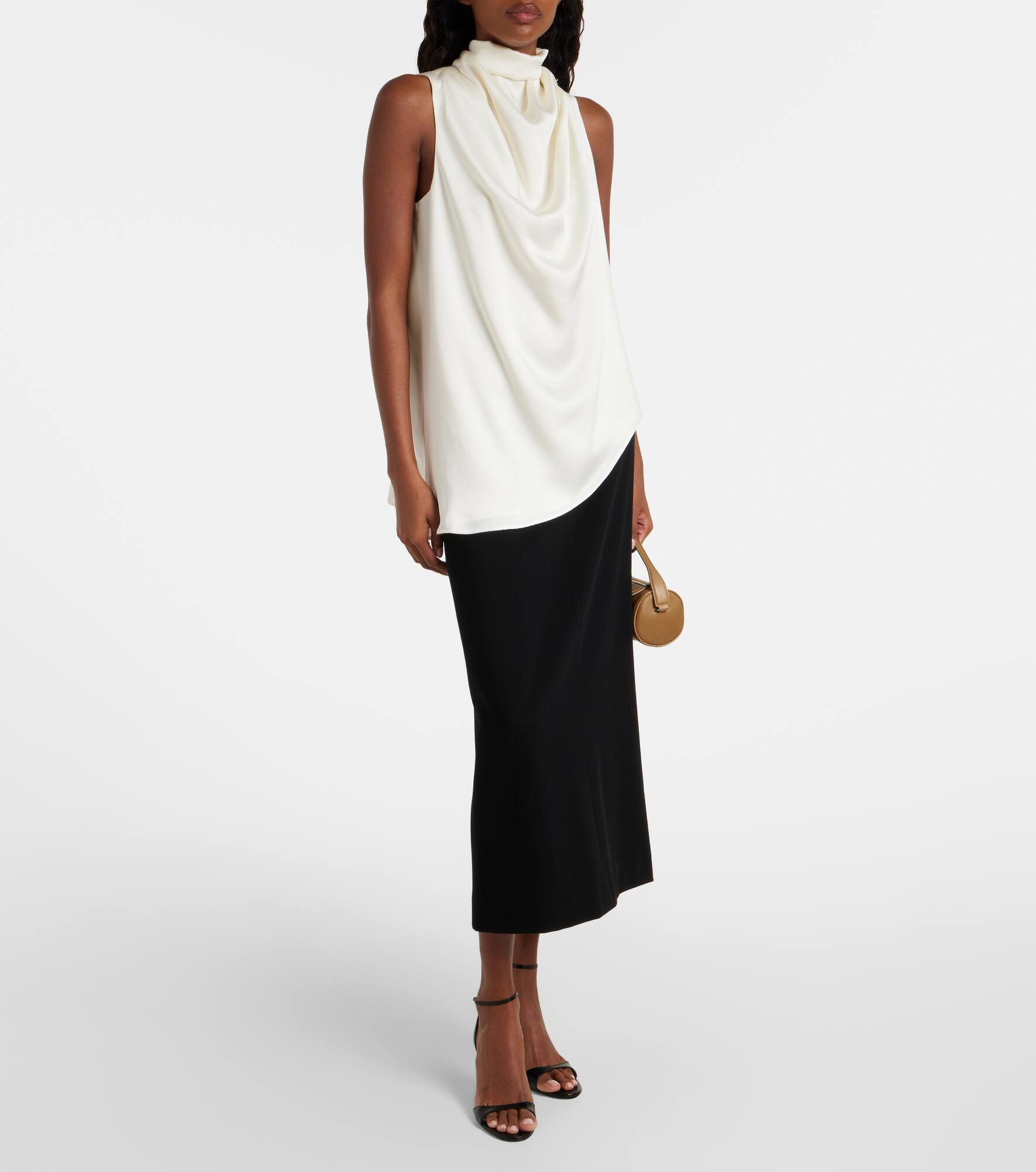 Draped satin top - 2