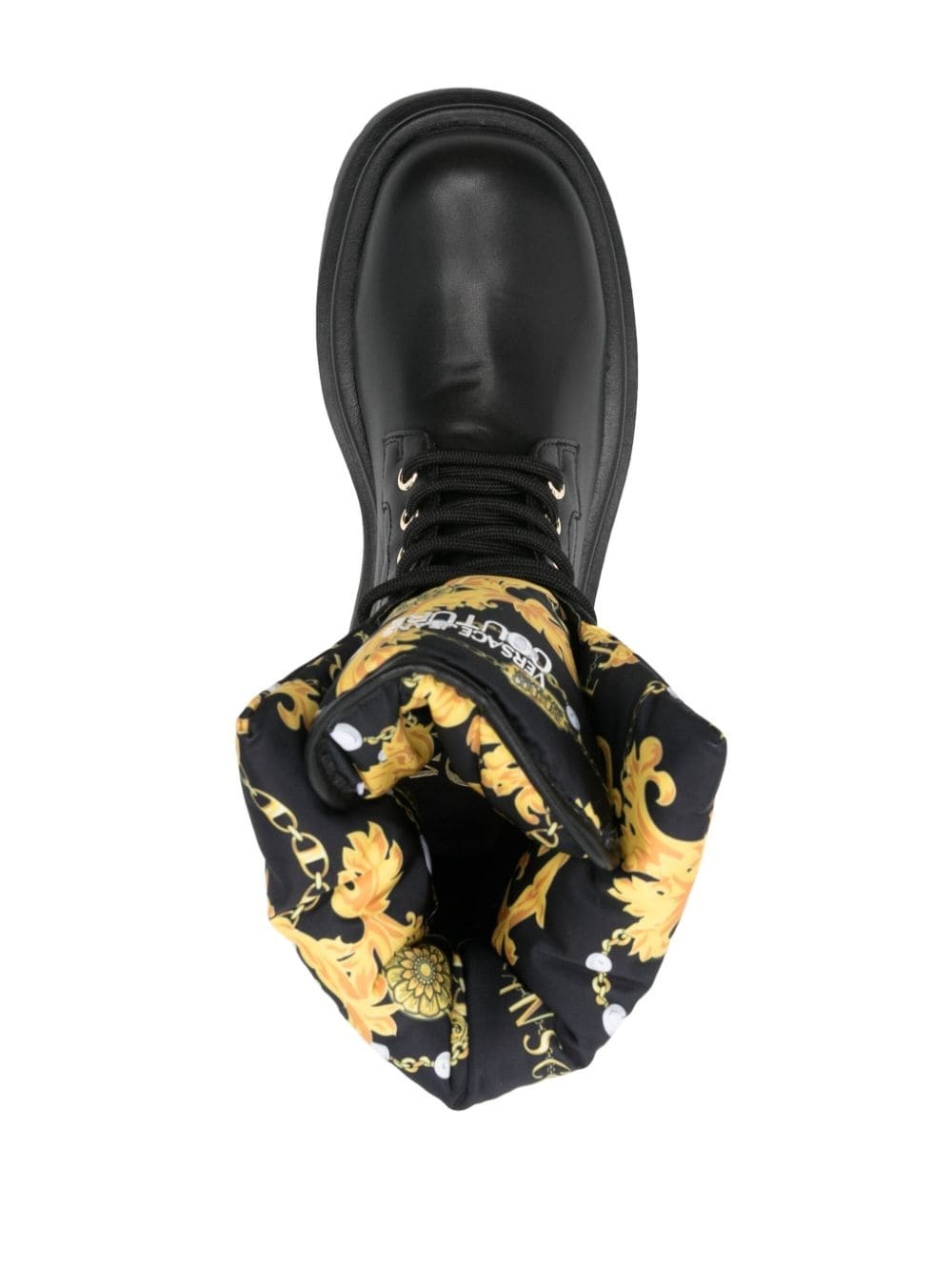 Chain Couture lace-up boots - 8