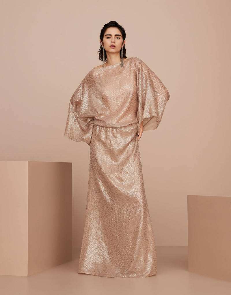 Dazzling embroidery dress in crispy silk 5