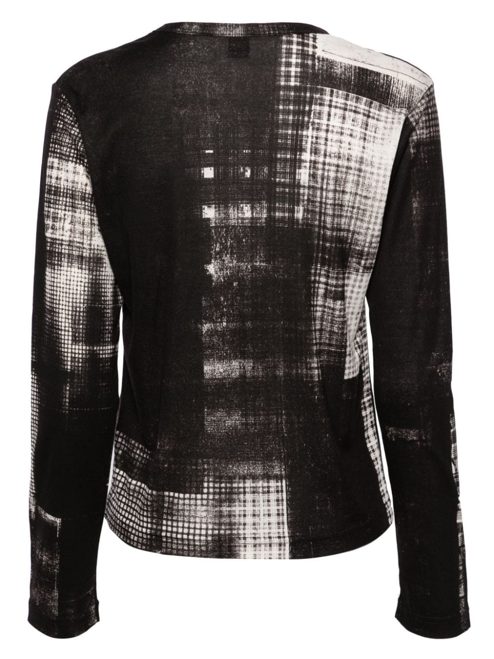 abstract-print fine-knit jumper - 2